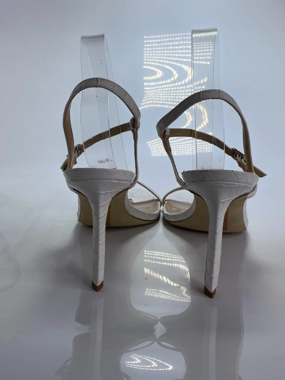 Sam Edelman Women's Croc White Strap Doran Heel Sandal Sz 11
